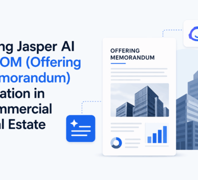 Using Jasper AI to create commercial real estate offering memorandum with modern minimal design